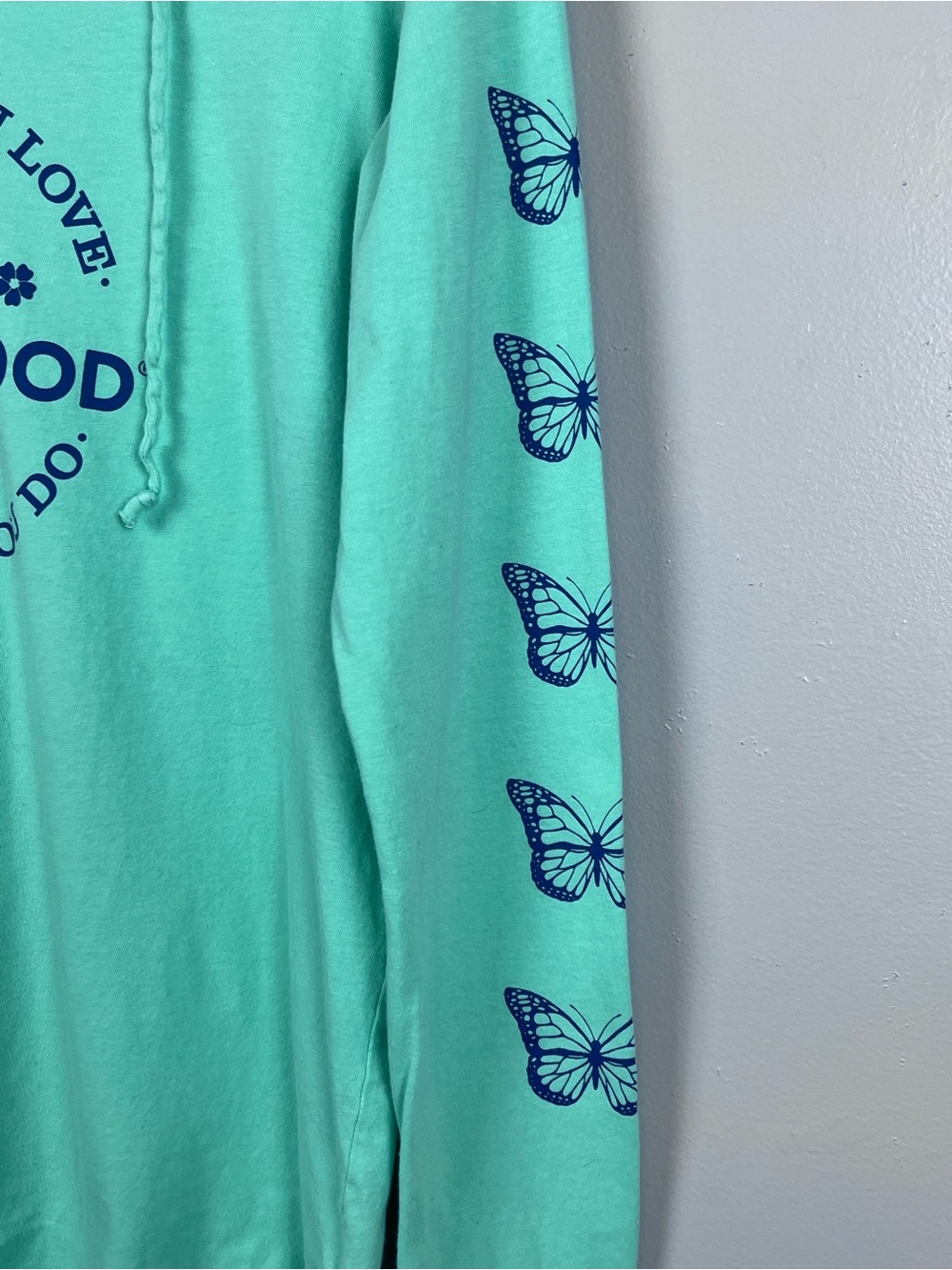 Life Is Good Women's Ligthweight 100% Cottob Graphic Print Hooded T-Shirt Size M - Picture 4 of 13